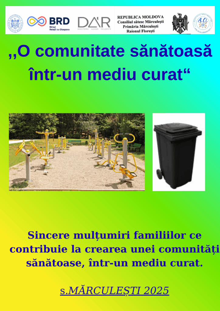 ,,O comunitate sănătoasă într-un mediu curat”
